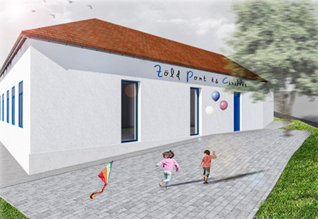 Zöld Pont és Civilház kialakítása Tamásiban