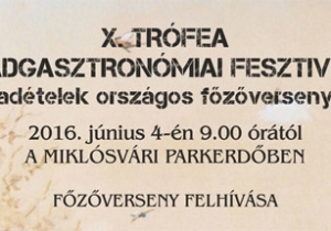 X. Tr&oacute;fea Vadgasztron&oacute;miai Fesztiv&aacute;l - vad&eacute;telek orsz&aacute;gos főzőversenye