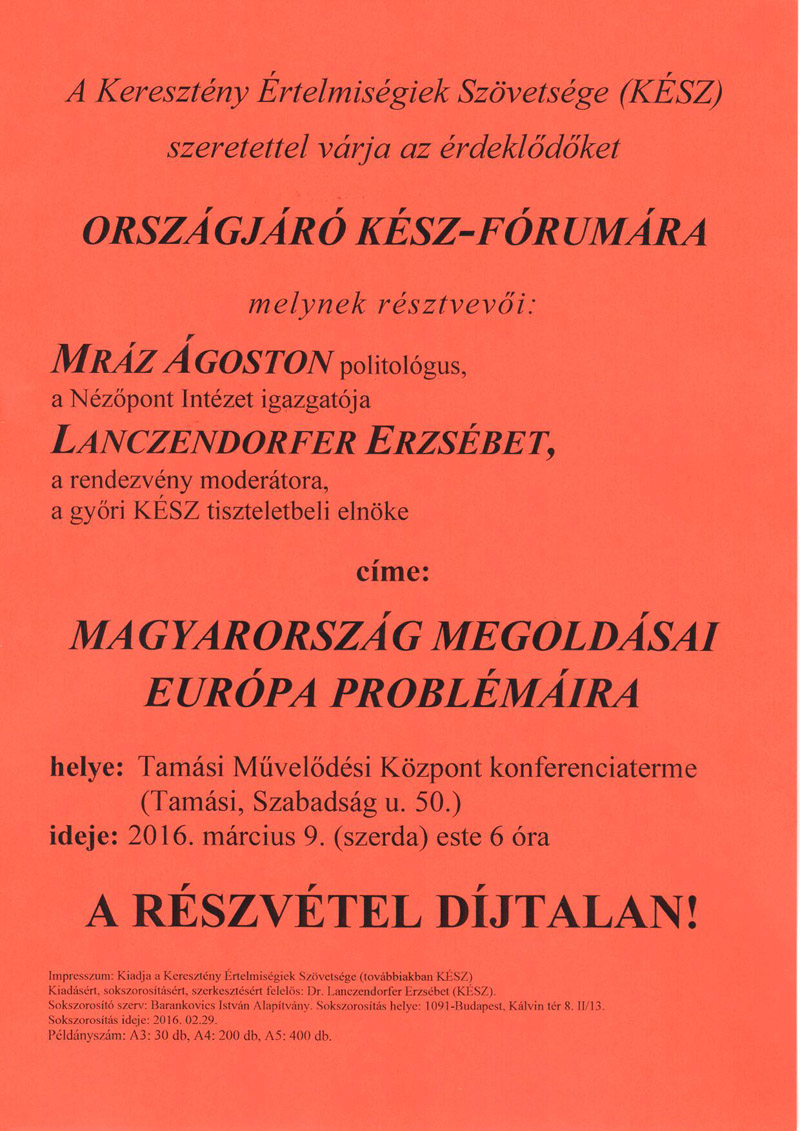 Magyarország megoldásai Európa problémáira