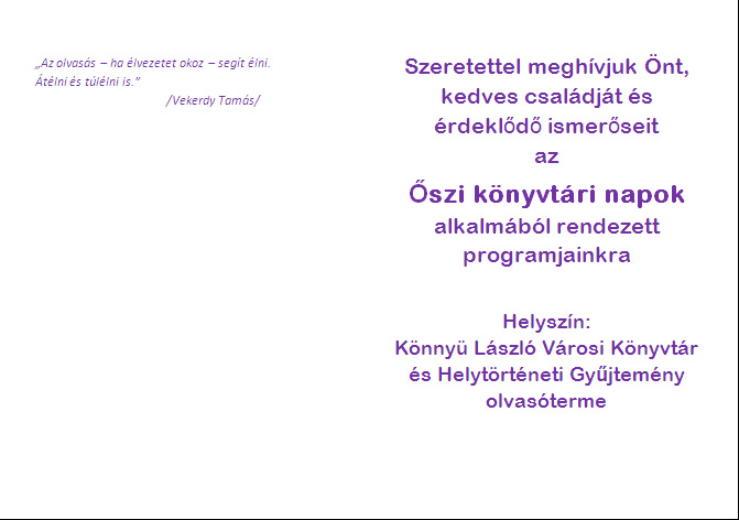 Országos Könyvtári Napok