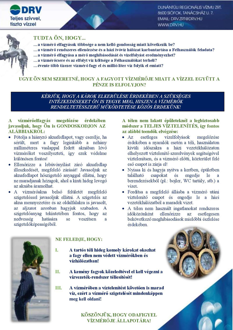 Tájékoztató a fagykár elleni védekezésről