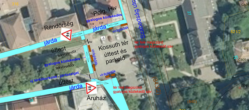 Megváltozik a gyalogos közlekedés a Kossuth téren