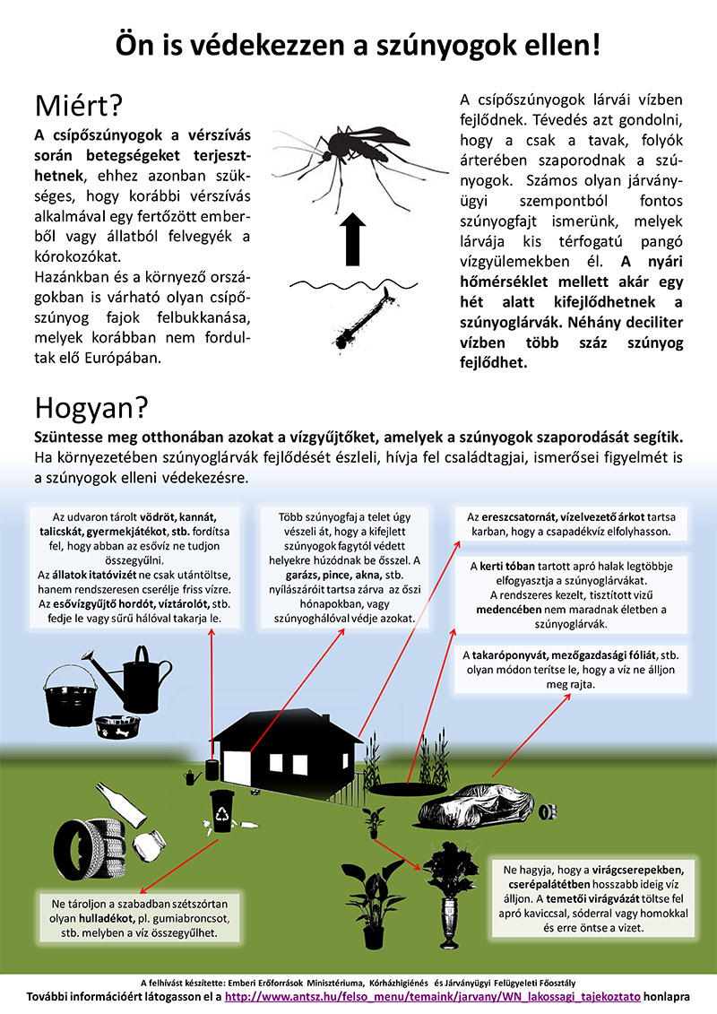 Felhívás a szúnyogok elleni védekezésre