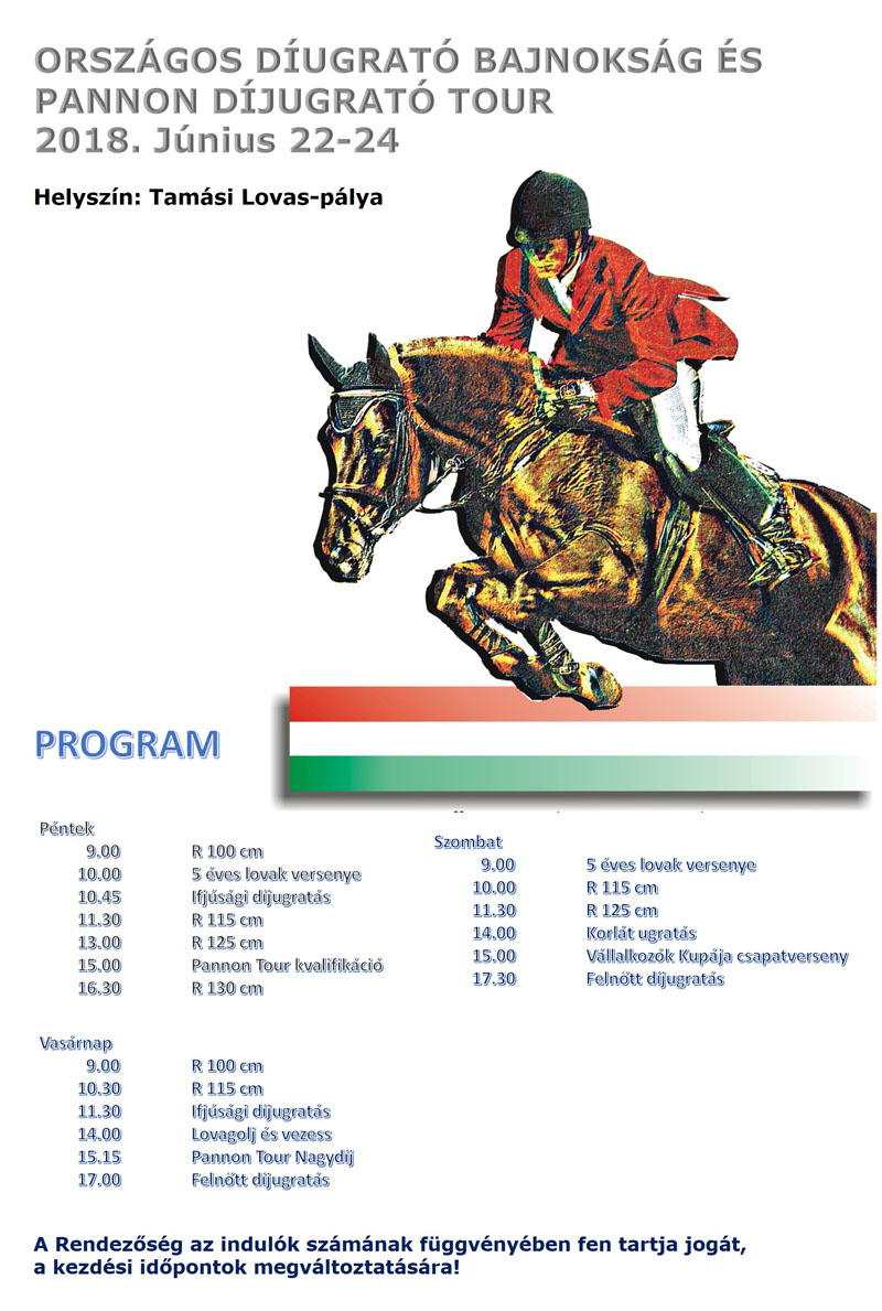 Országos Díjugrató Bajnokság és Pannon Díjugrató Tour