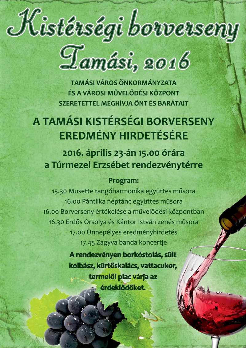 Kistérségi borverseny 2016