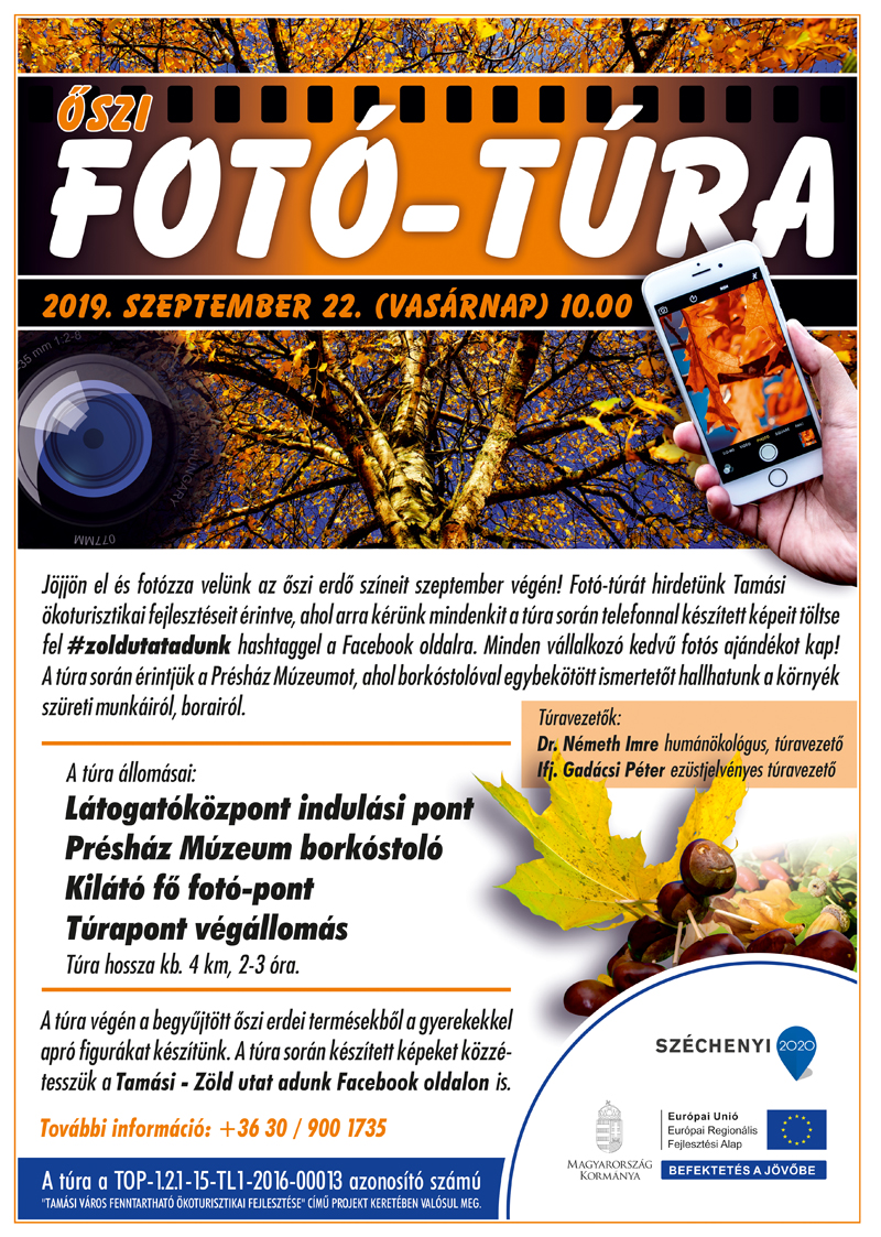 ŐSZI FOTÓ-TÚRA - 2019. szeptember 22. (vasárnap) 10:00