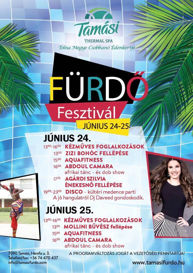 Fürdő Fesztivál a Tamási Termálfürdőben