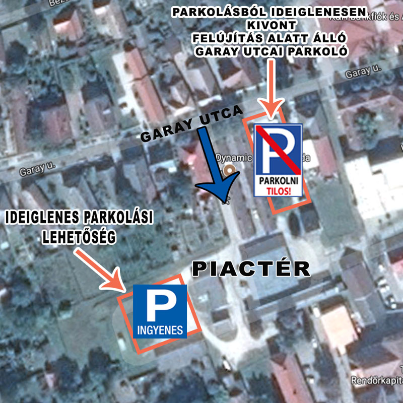 Tájékoztatás a Garay utcai parkoló lezárásáról