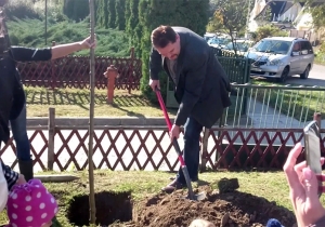 Fa&uuml;ltet&eacute;s az &oacute;voda udvar&aacute;n