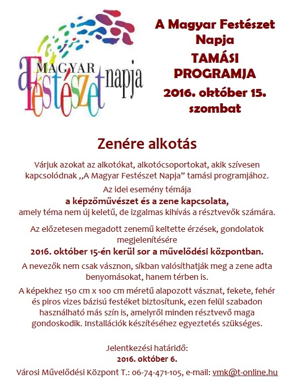 Magyar Festészet Napja Tamásiban