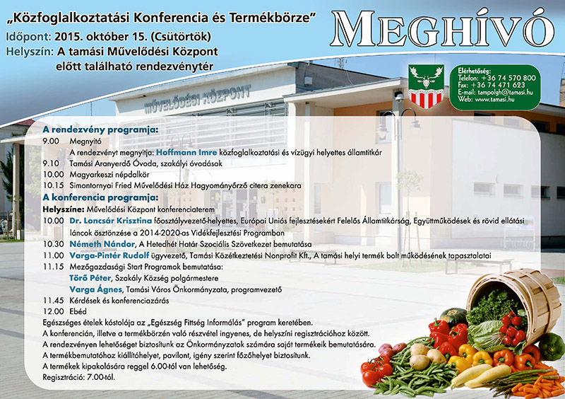 „Közfoglalkoztatási Konferencia és Termékbörze”