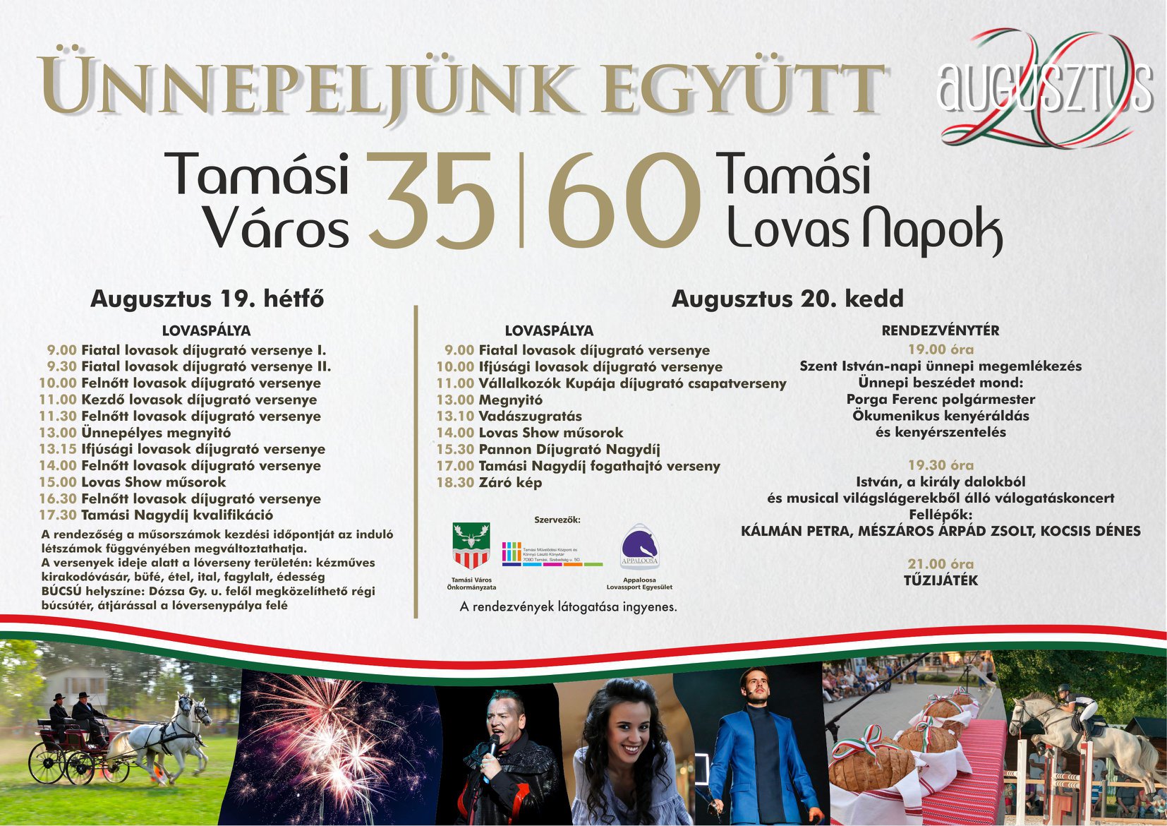 Az idei évben 35 éves Tamási város és 60 éves a Tamási Lovas Napok!