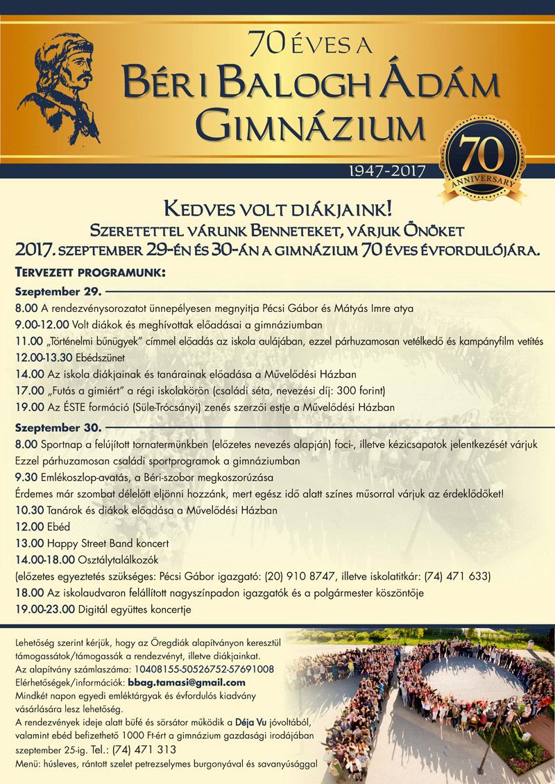 A tamási gimnázium 70 éves!
