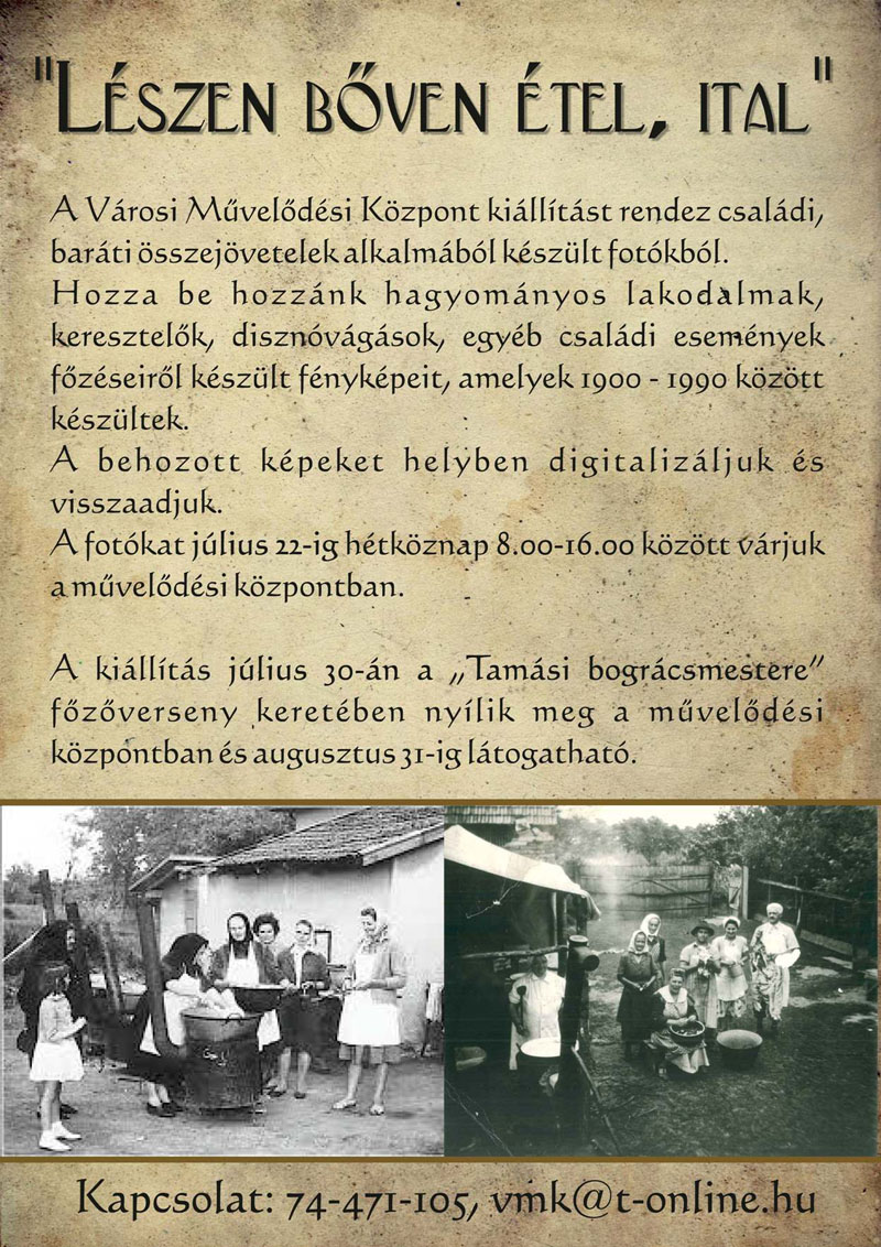 "Lészen bőven étel, ital"