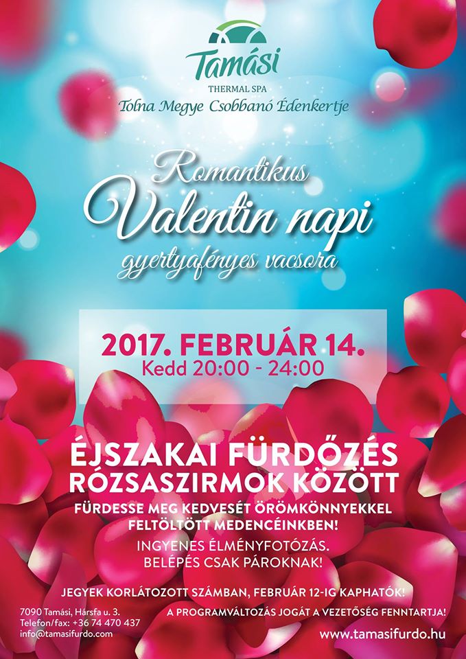 Éjszakai fürdőzés rózsaszirmok között