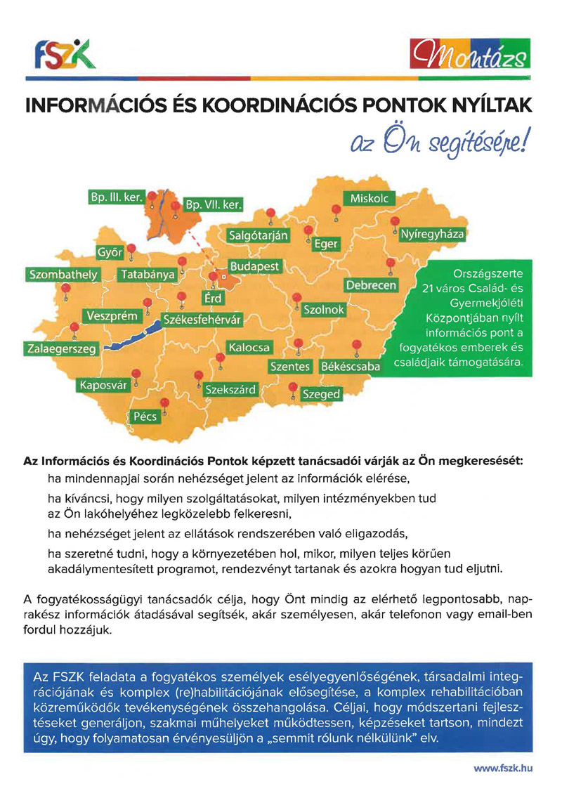 Információs és koordinációs pontok nyíltak az Ön segítségére!