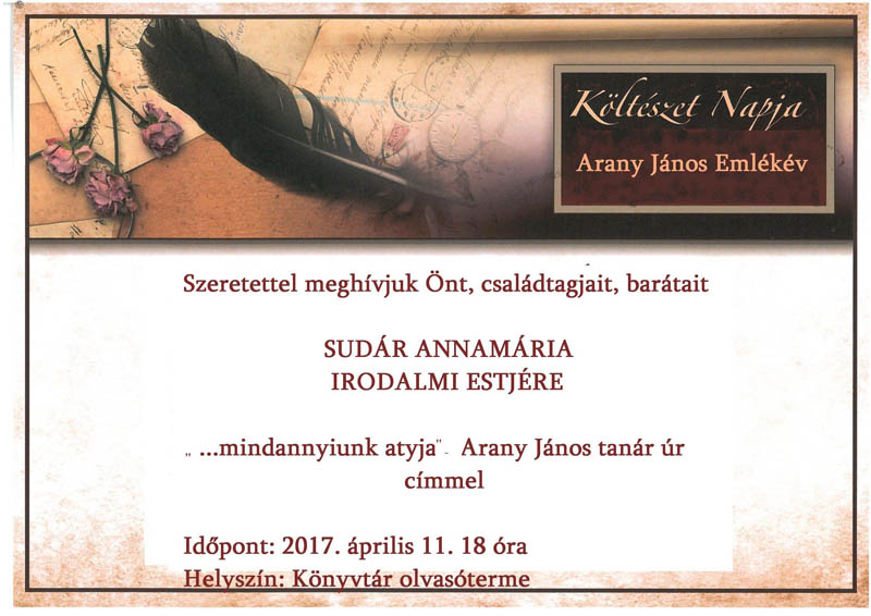 Sudár Annamária irodalmi estje
